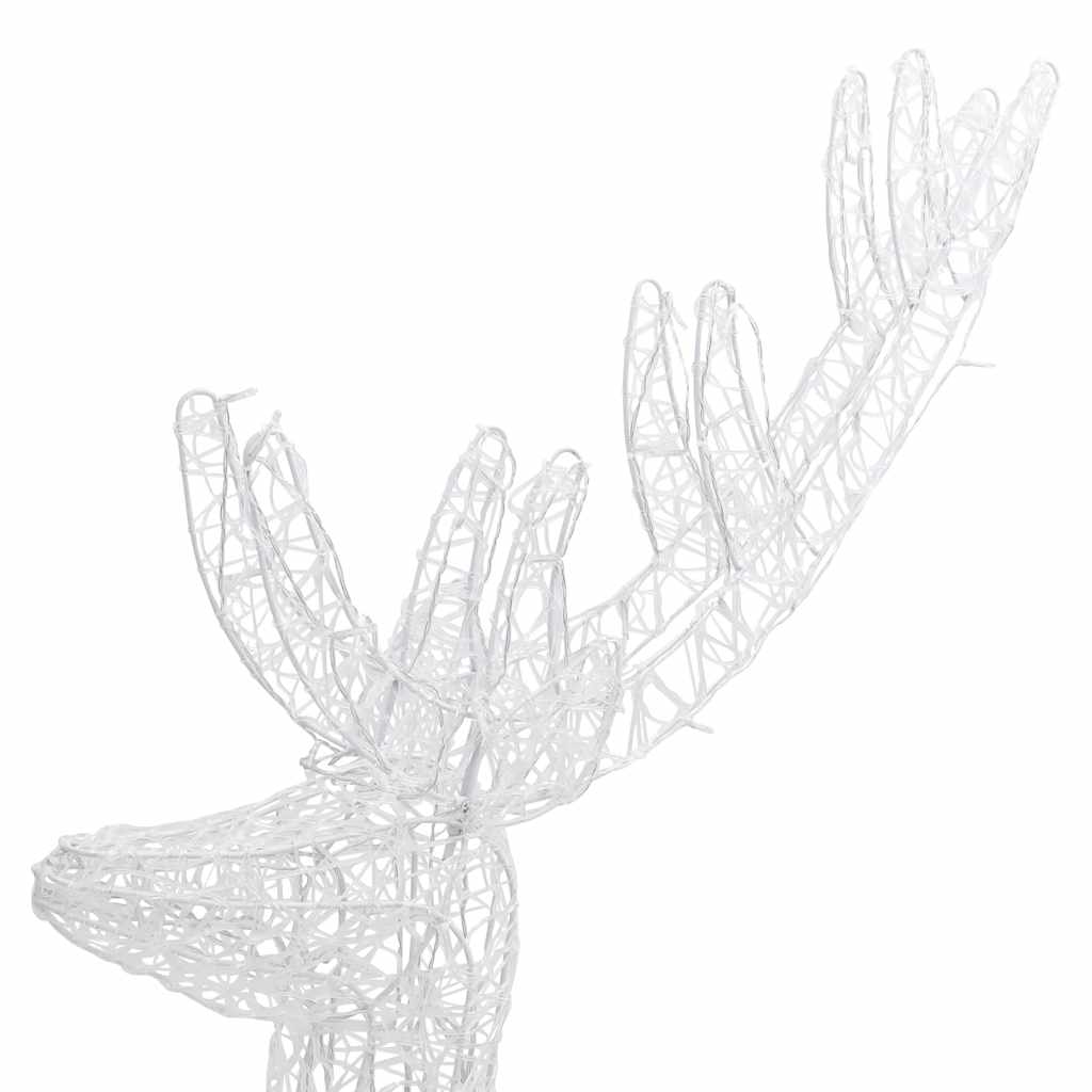 Renne di Natale XXL in Acrilico 250 LED 3 pz 180cm Bianco Caldo