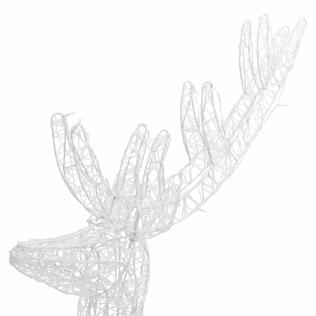 Renne di Natale XXL in Acrilico 250 LED 2pz 180cm Bianco Freddo