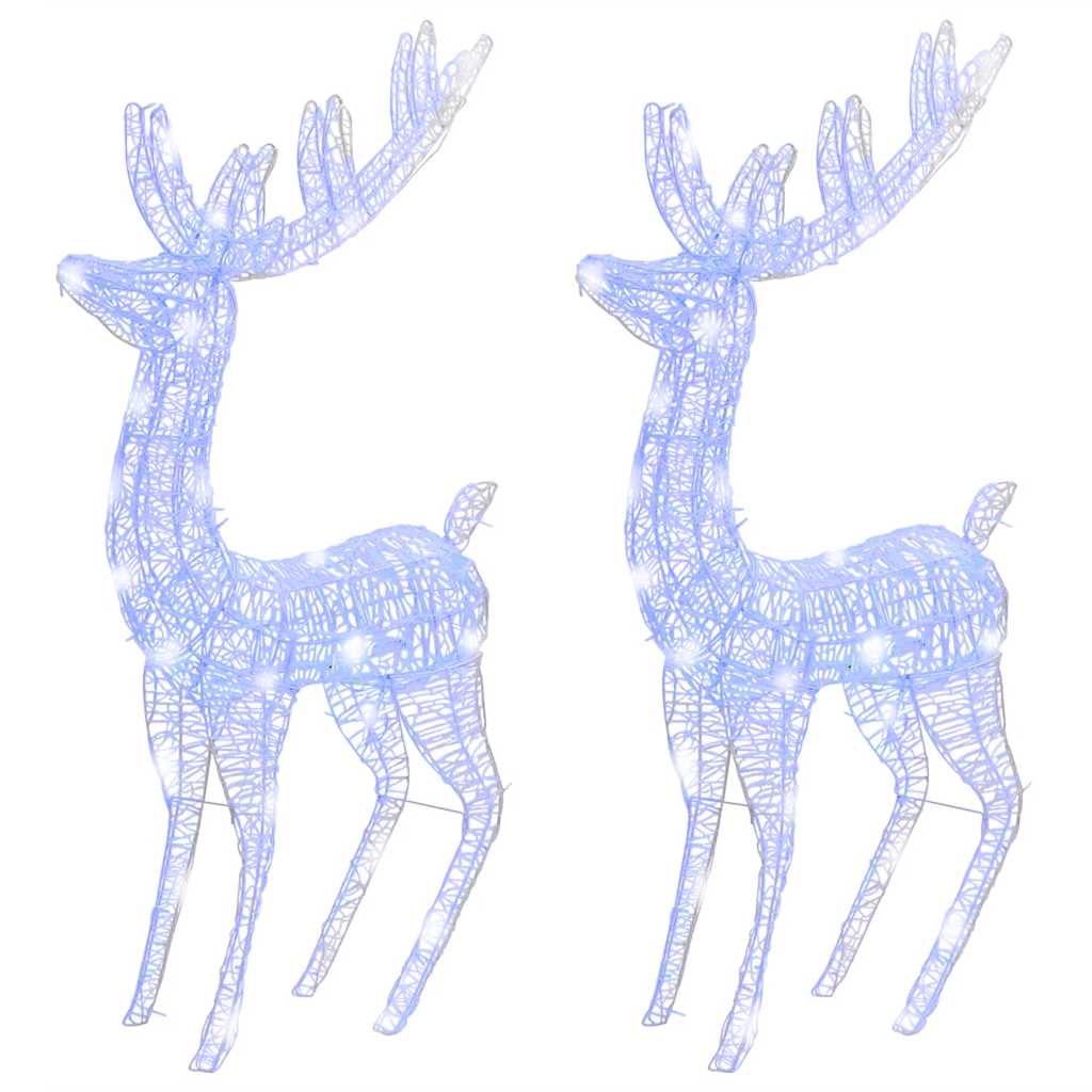 Renne di Natale XXL in Acrilico 250 LED 2 pz 180 cm Blu