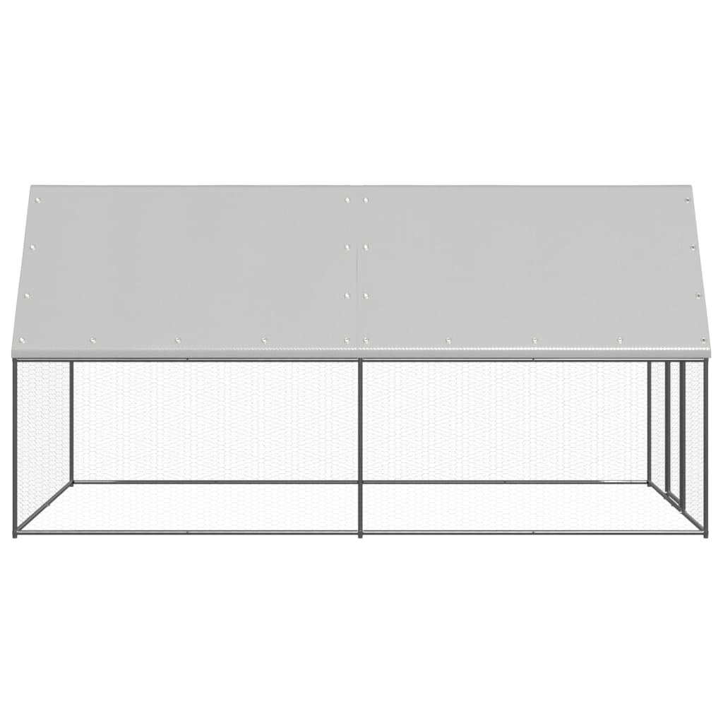 Gabbia per Polli da Esterno 2x4x2 m in Acciaio Zincato