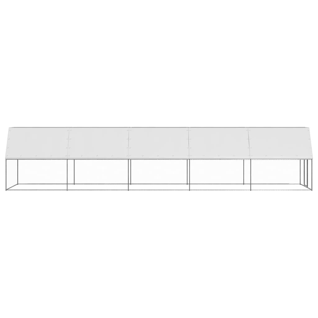 Gabbia per Polli da Esterno 2x10x2 m in Acciaio Zincato