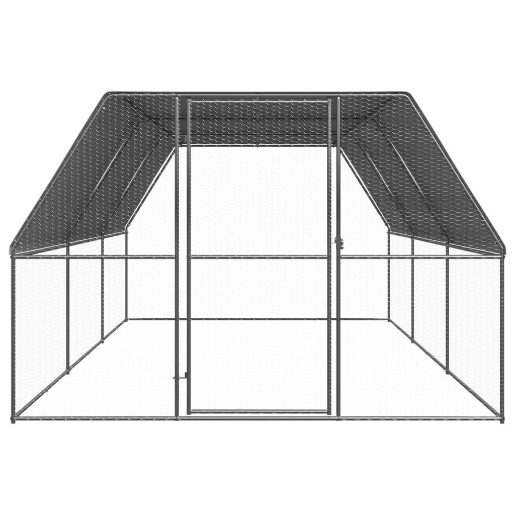 Gabbia per Polli da Esterno 3x6x2 m in Acciaio Zincato