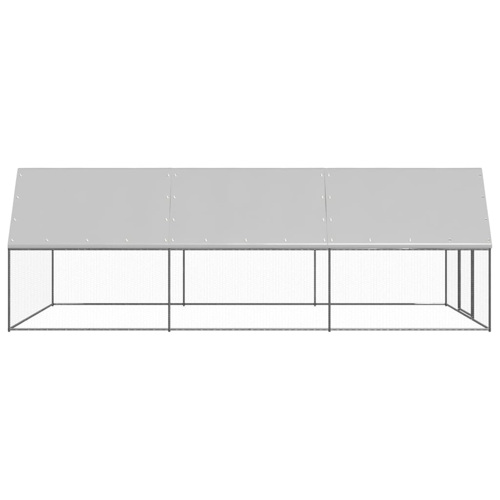 Gabbia per Polli da Esterno 3x6x2 m in Acciaio Zincato