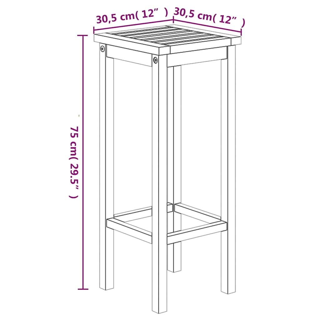 Set da Bar da Giardino 5 pz in Legno Massello di Acacia