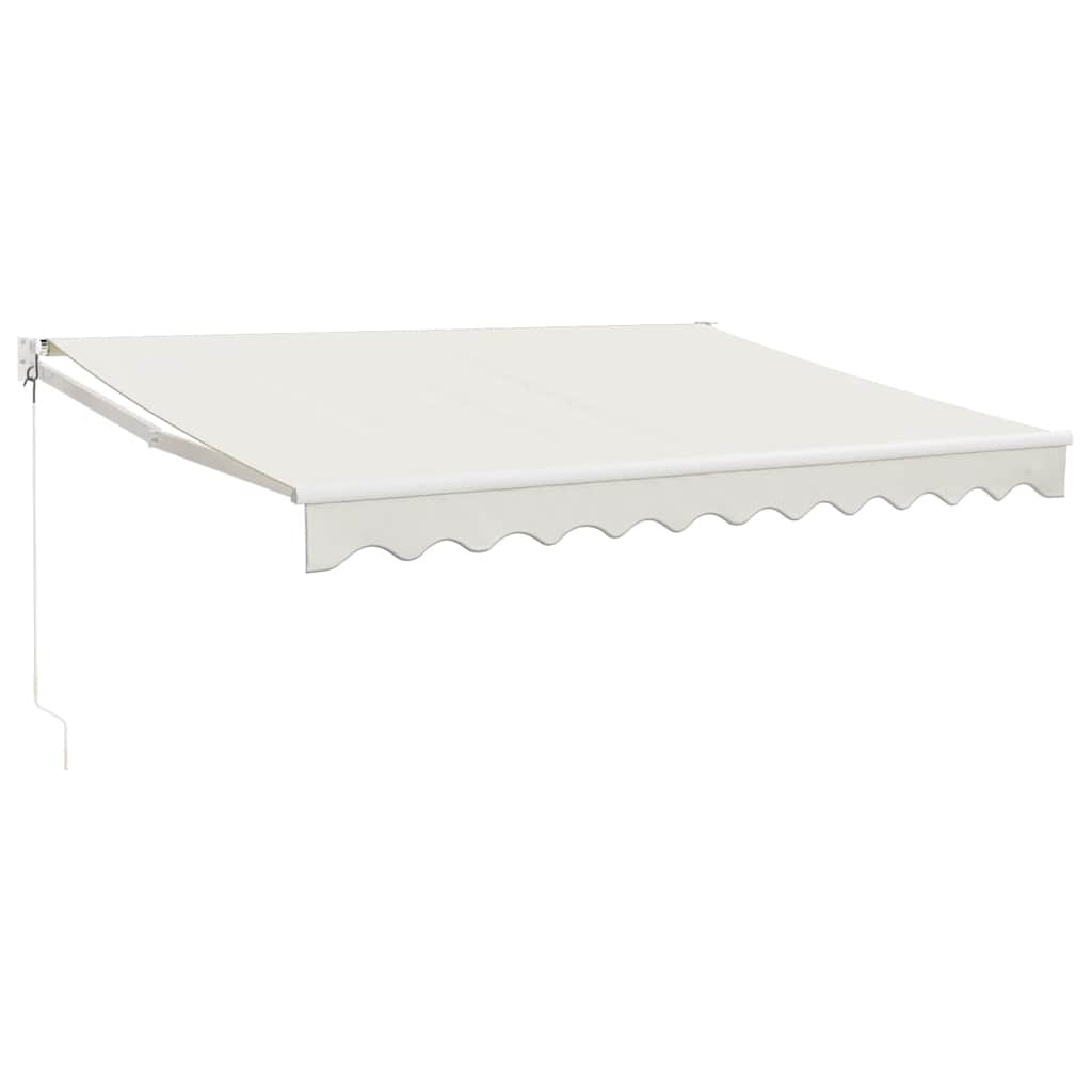 Tenda da Sole Retrattile Crema 3x2,5 m in Tessuto e Alluminio
