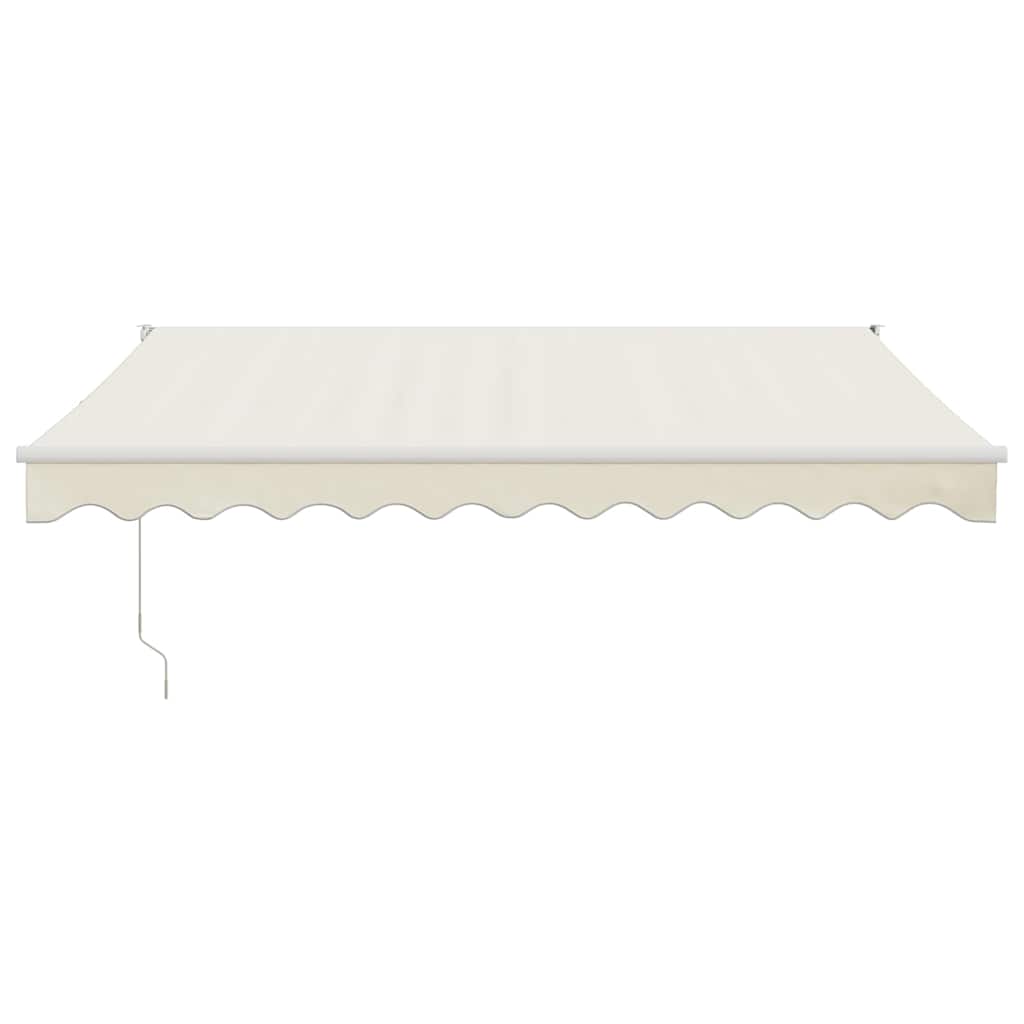 Tenda da Sole Retrattile Crema 3x2,5 m in Tessuto e Alluminio