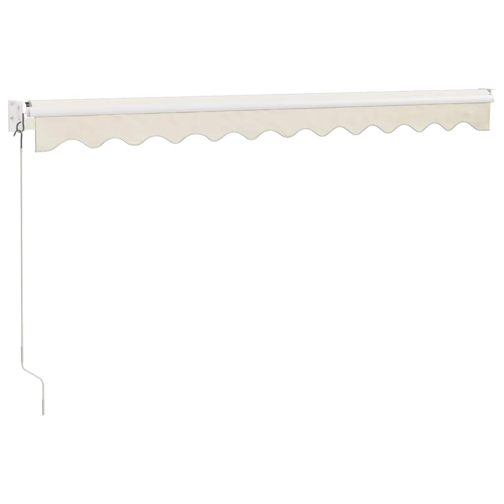 Tenda da Sole Retrattile Crema 3x2,5 m in Tessuto e Alluminio