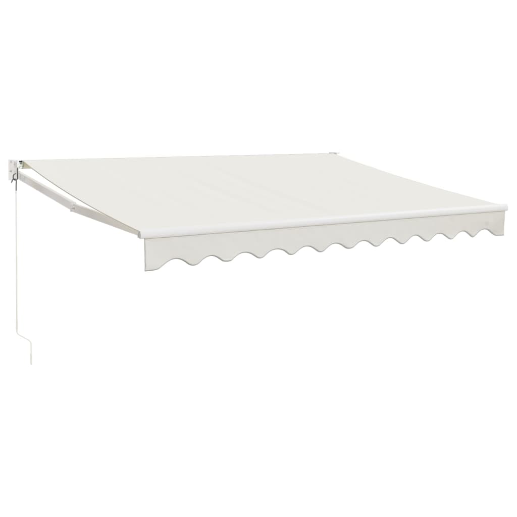 Tenda da Sole Retrattile Crema 3,5x2,5 m in Tessuto e Alluminio