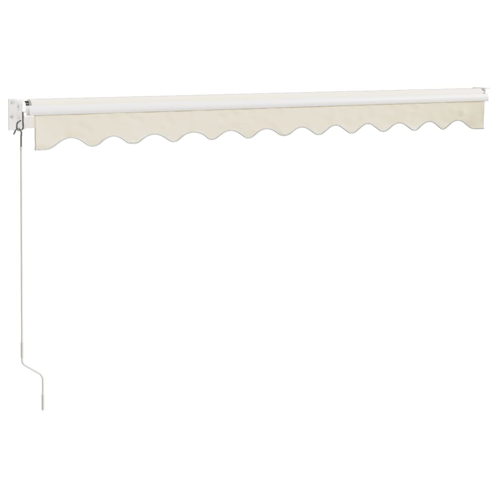 Tenda da Sole Retrattile Crema 3,5x2,5 m in Tessuto e Alluminio
