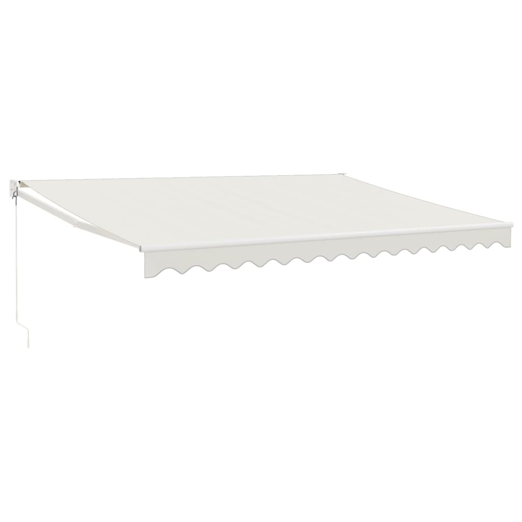 Tenda da Sole Retrattile Crema 4x3 m in Tessuto e Alluminio