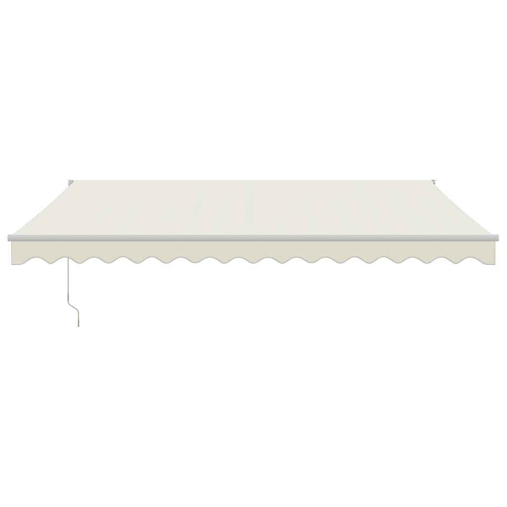 Tenda da Sole Retrattile Crema 4x3 m in Tessuto e Alluminio
