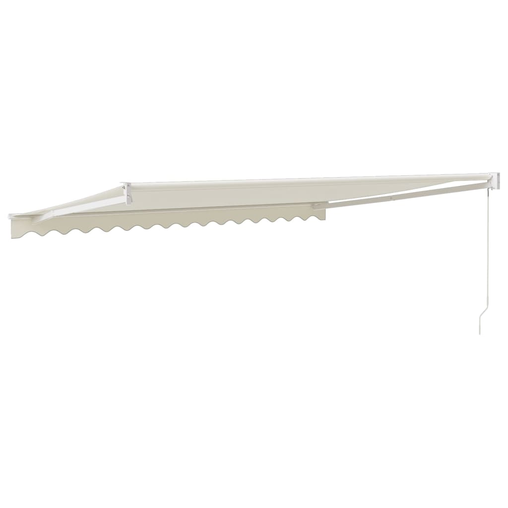 Tenda da Sole Retrattile Crema 4x3 m in Tessuto e Alluminio