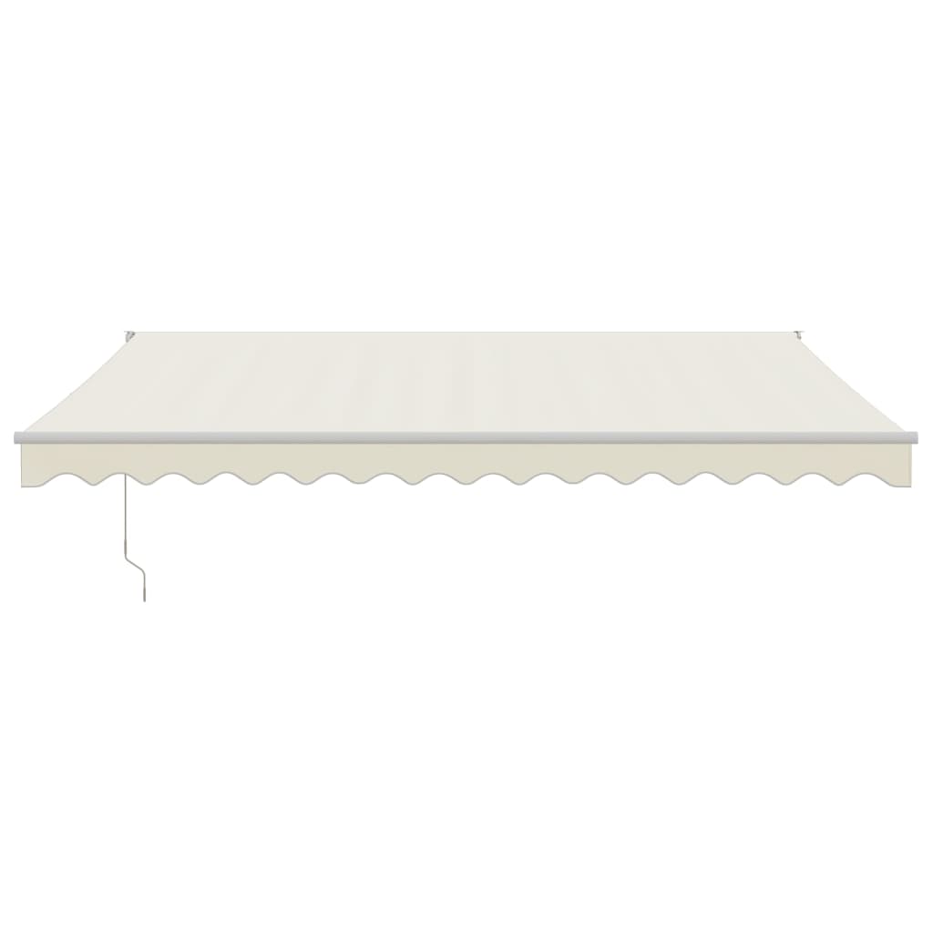 Tenda da Sole Retrattile Crema 4,5x3 m in Tessuto e Alluminio