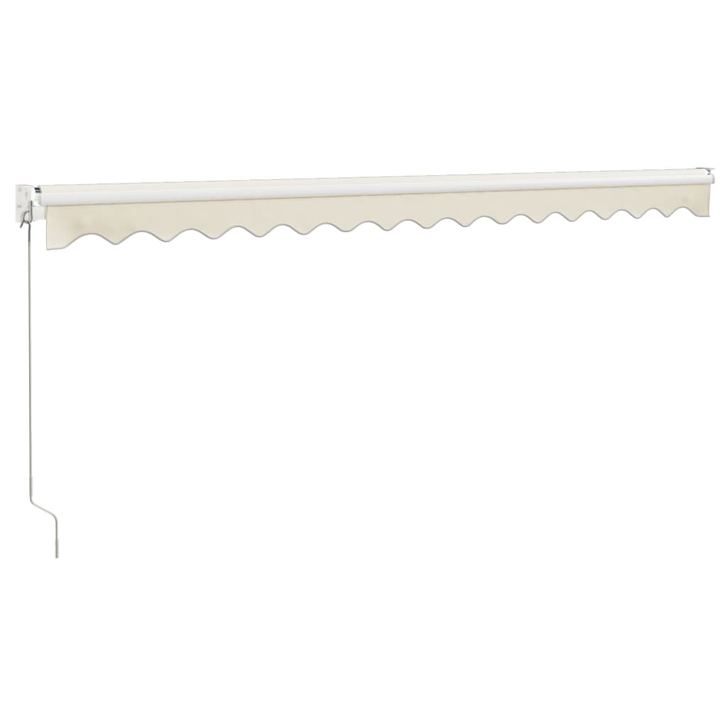 Tenda da Sole Retrattile Crema 4,5x3 m in Tessuto e Alluminio