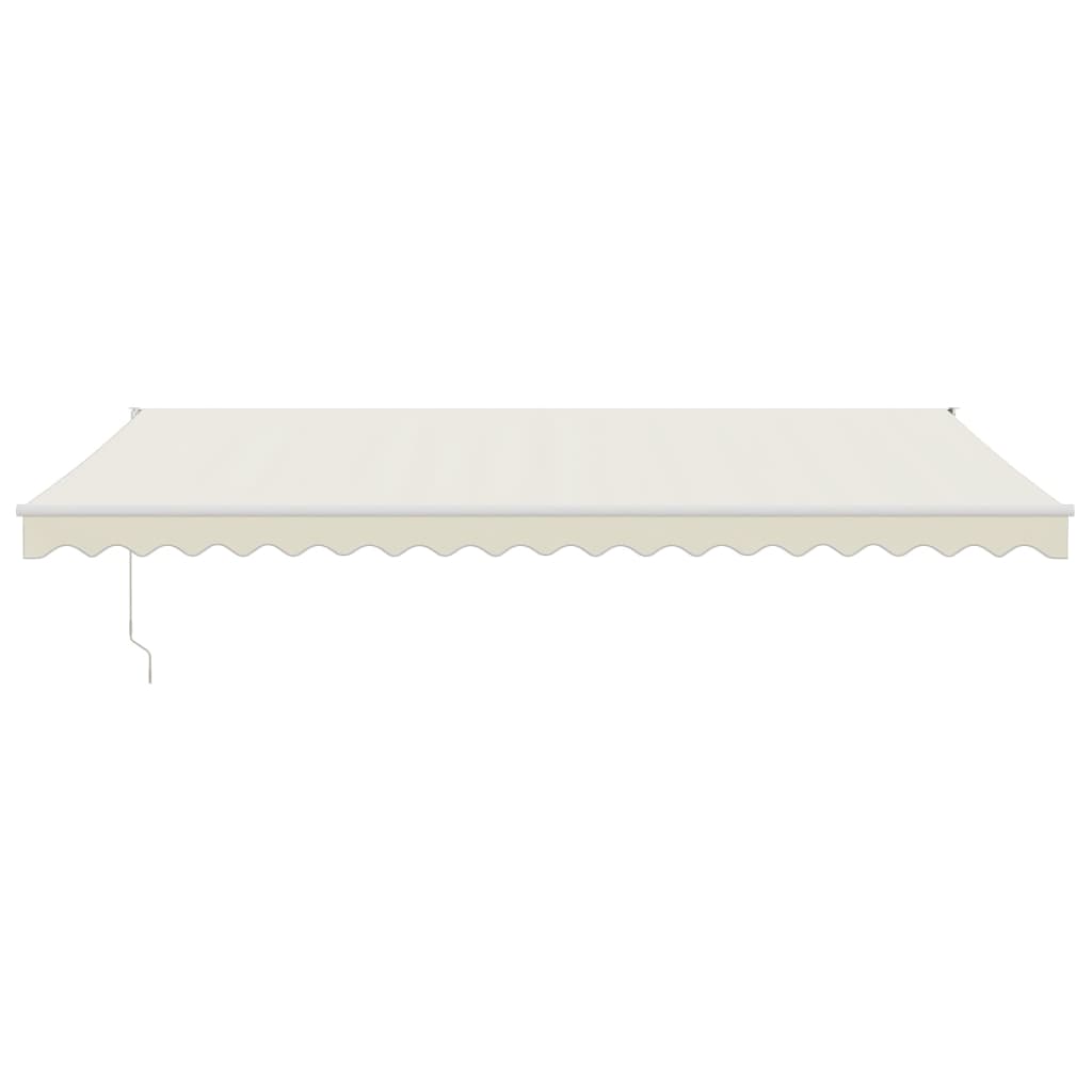 Tenda da Sole Retrattile Crema 5x3 m in Tessuto e Alluminio