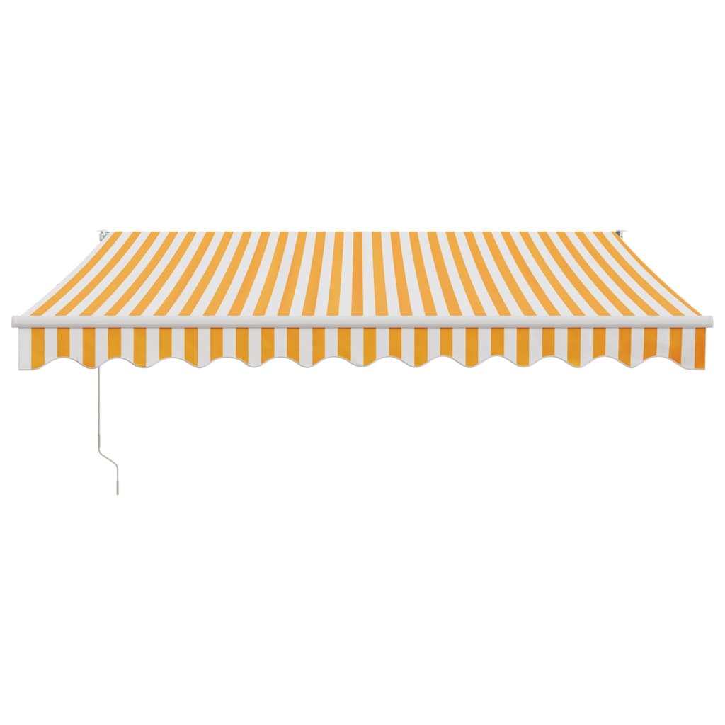 Tenda Retrattile Gialla e Bianca 3x2,5 m in Tessuto e Alluminio