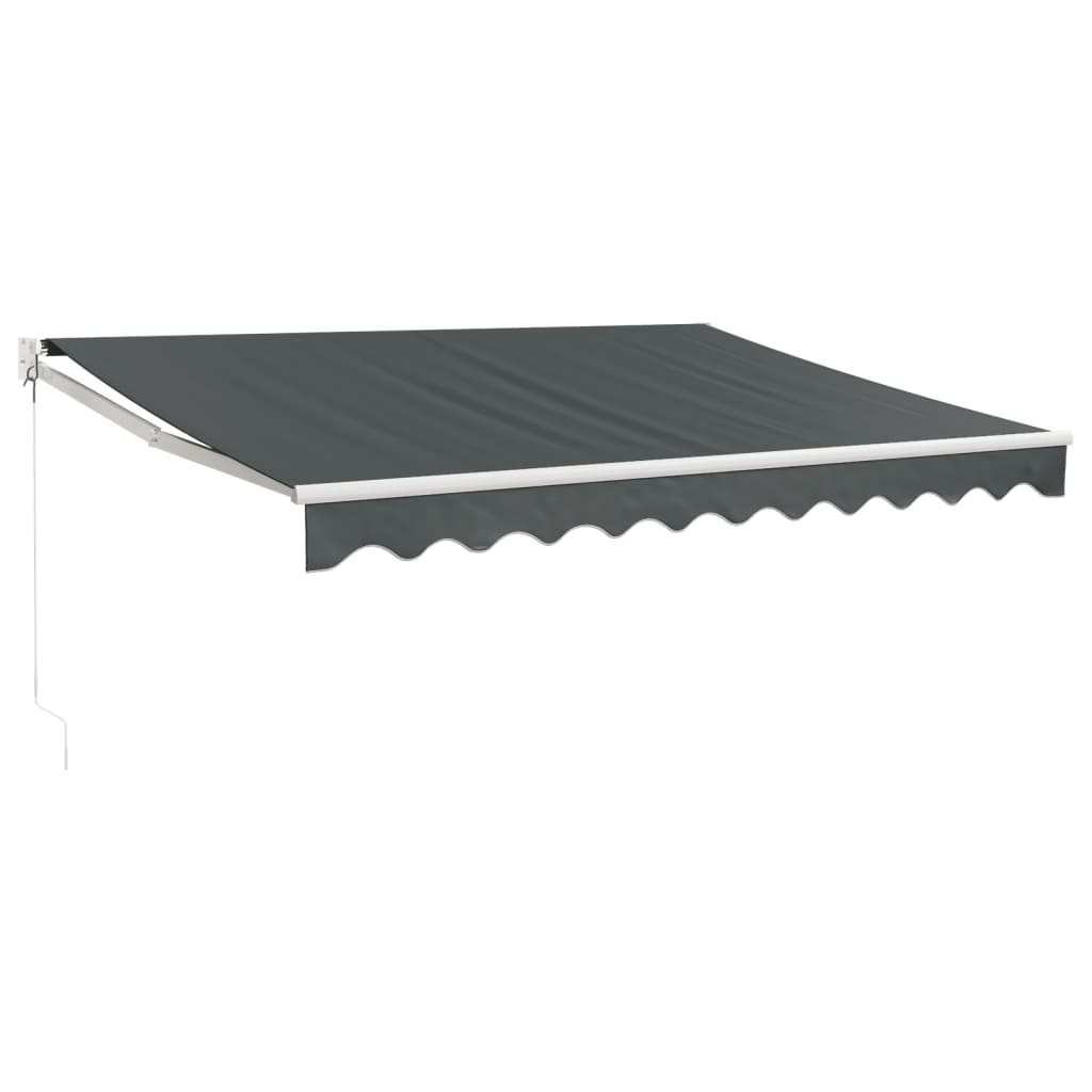 Tenda da Sole Retrattile Antracite 3x2,5 m Tessuto e Alluminio