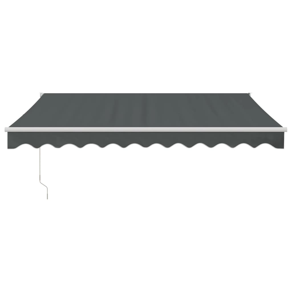Tenda da Sole Retrattile Antracite 3x2,5 m Tessuto e Alluminio