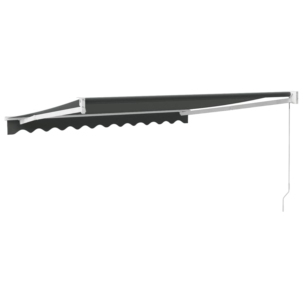 Tenda da Sole Retrattile Antracite 3x2,5 m Tessuto e Alluminio