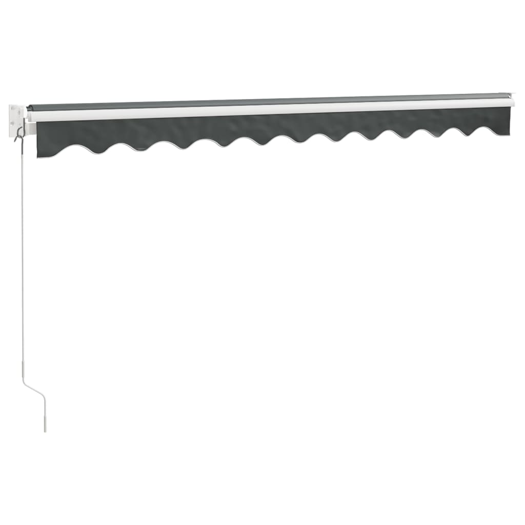 Tenda da Sole Retrattile Antracite 3x2,5 m Tessuto e Alluminio