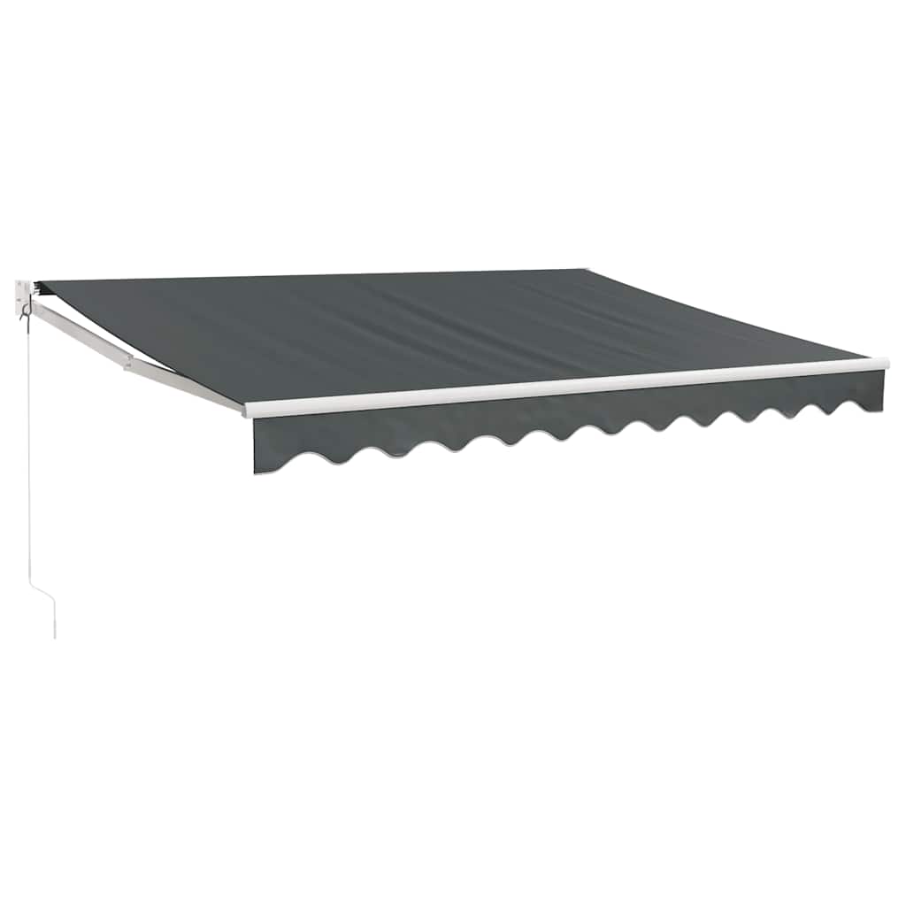 Tenda da Sole Retrattile Antracite 3,5x2,5m Tessuto e Alluminio