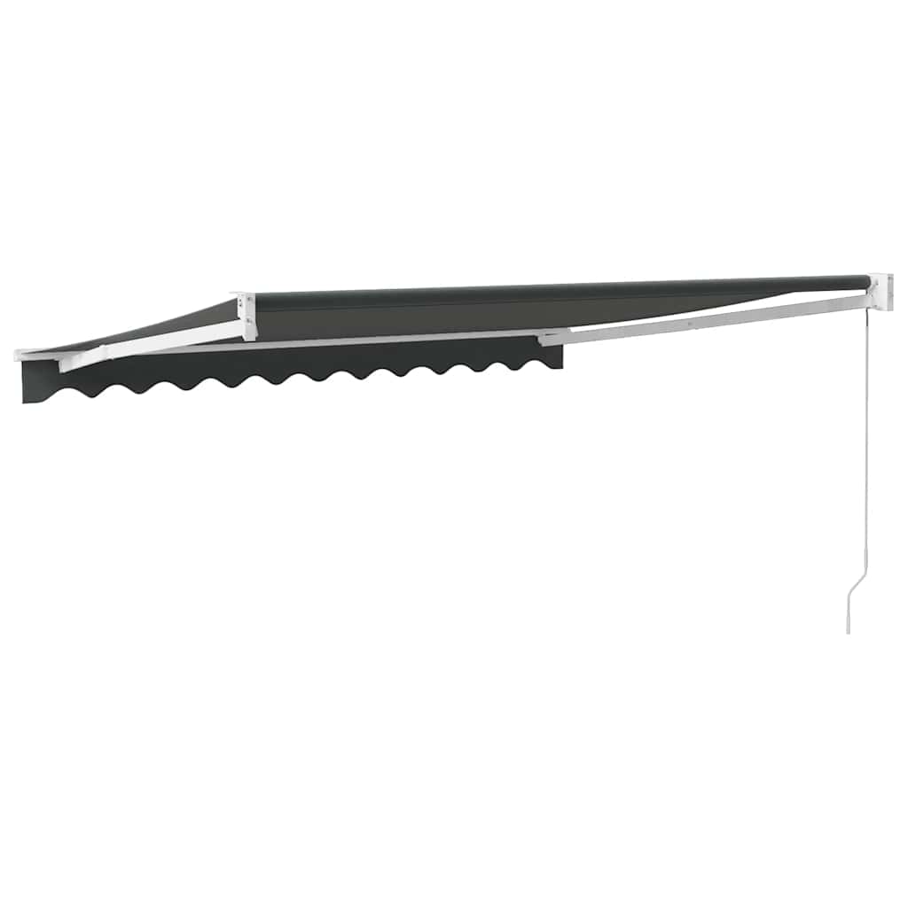 Tenda da Sole Retrattile Antracite 3,5x2,5m Tessuto e Alluminio