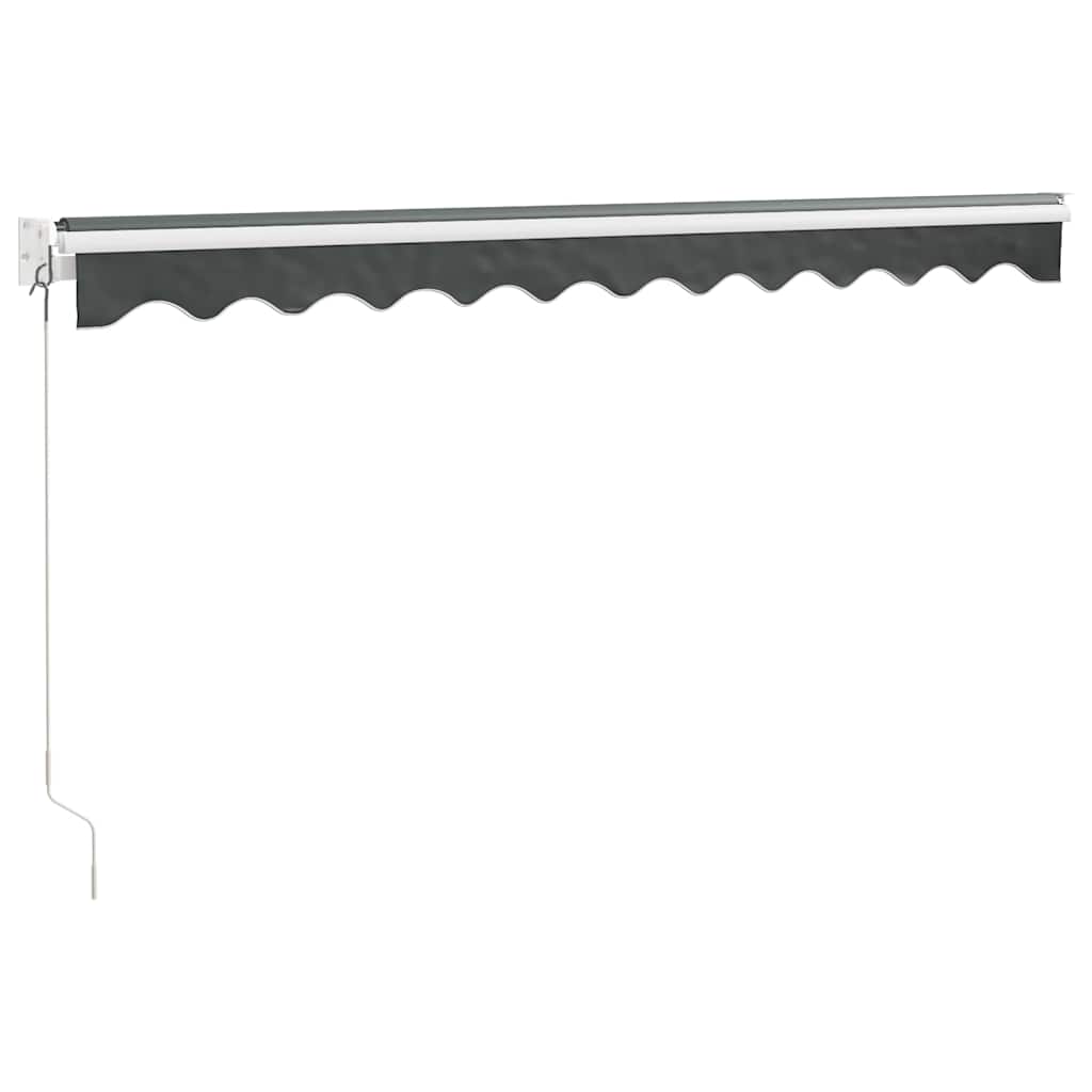 Tenda da Sole Retrattile Antracite 3,5x2,5m Tessuto e Alluminio