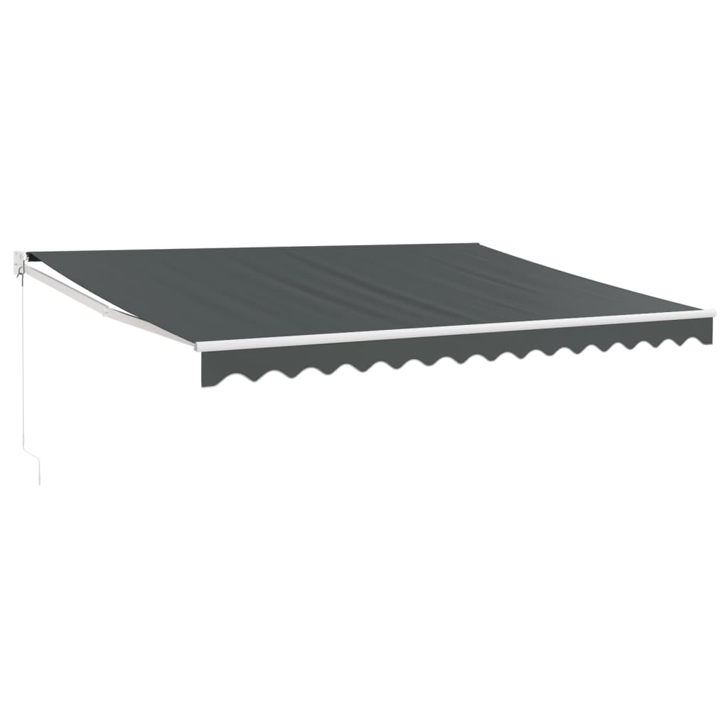 Tenda da Sole Retrattile Antracite 4x3 m in Tessuto e Alluminio