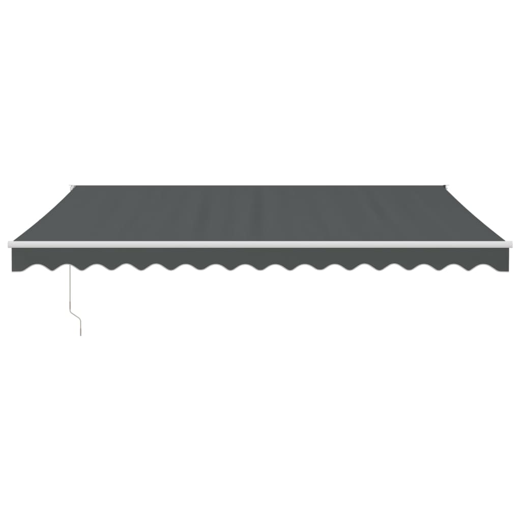 Tenda da Sole Retrattile Antracite 4x3 m in Tessuto e Alluminio