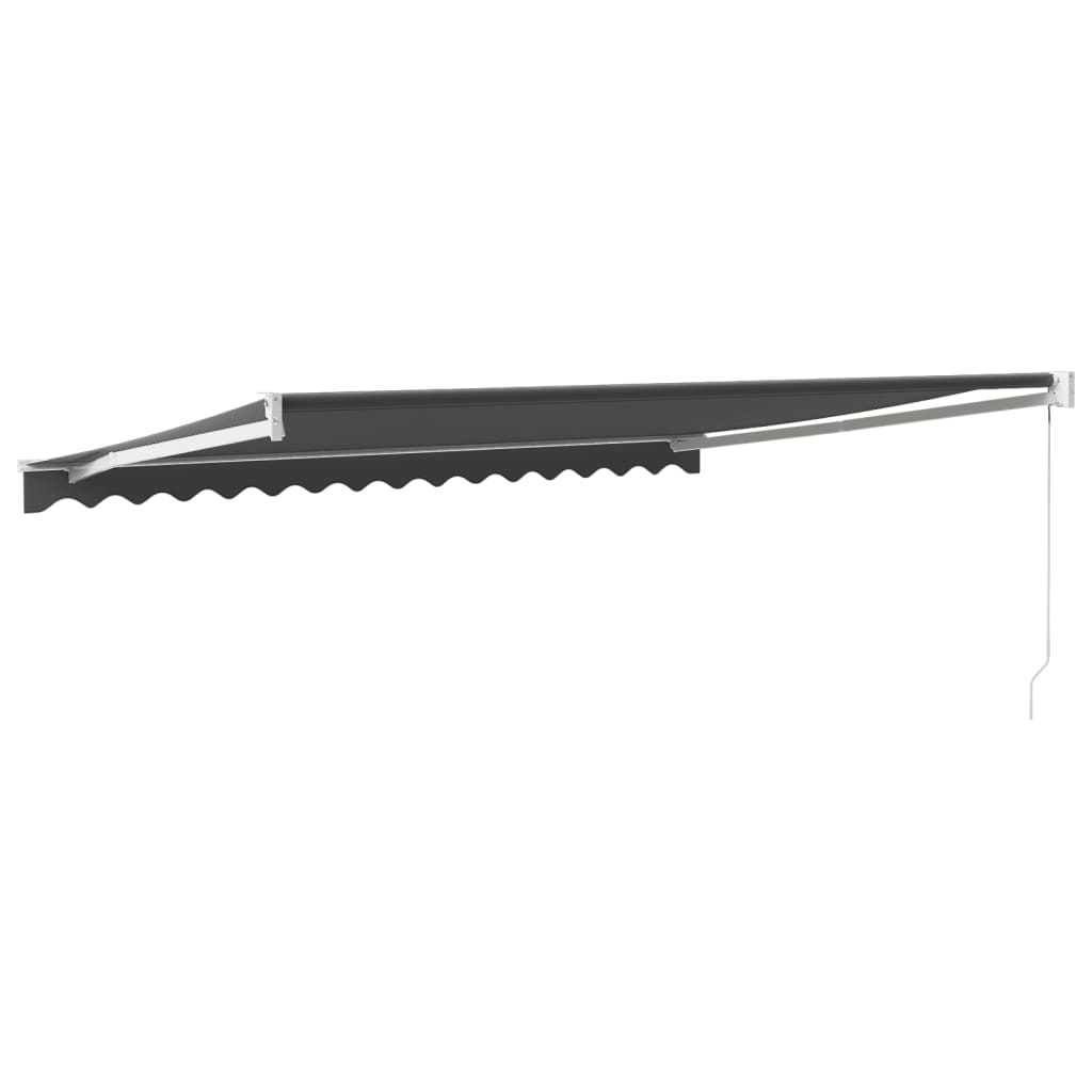 Tenda da Sole Retrattile Antracite 4x3 m in Tessuto e Alluminio