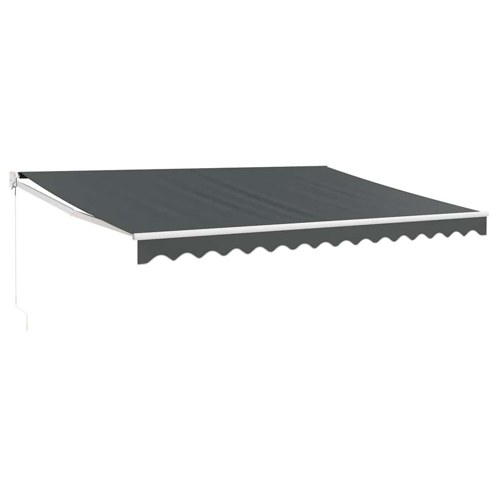 Tenda da Sole Retrattile Antracite 4,5x3 m Tessuto e Alluminio