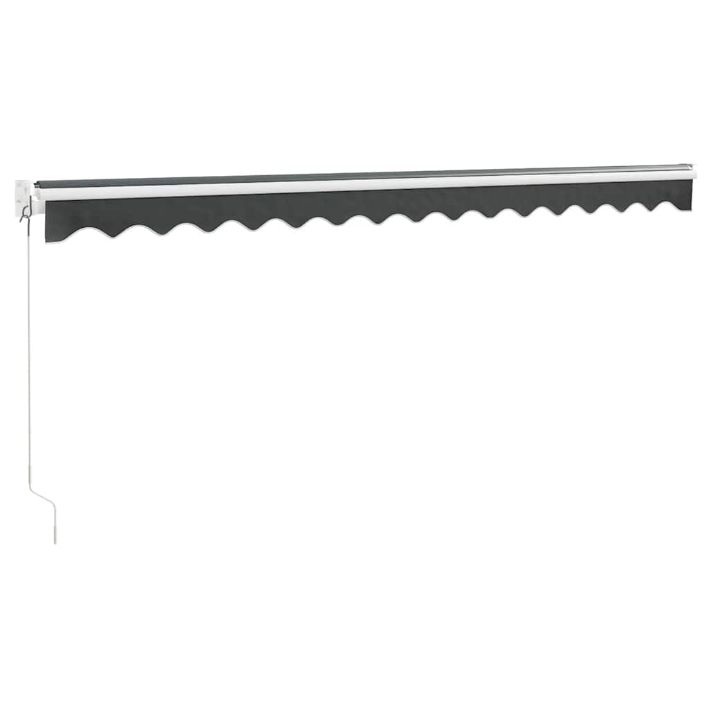 Tenda da Sole Retrattile Antracite 4,5x3 m Tessuto e Alluminio