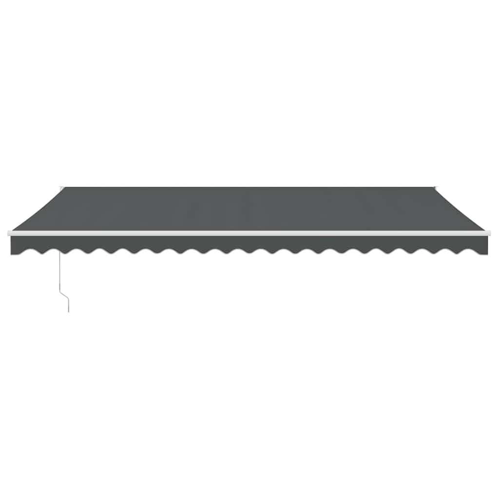 Tenda da Sole Retrattile Antracite 5x3 m in Tessuto e Alluminio