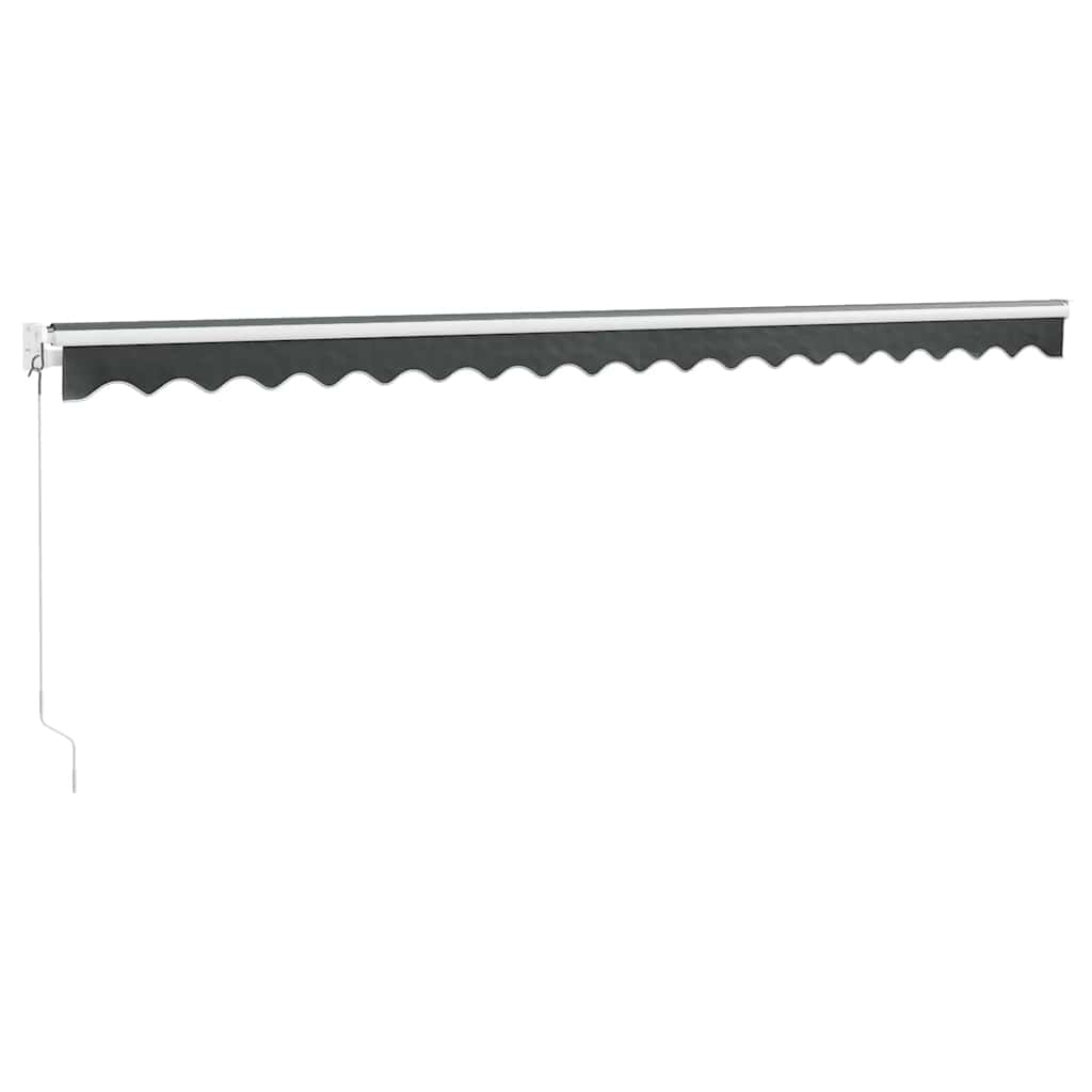 Tenda da Sole Retrattile Antracite 5x3 m in Tessuto e Alluminio