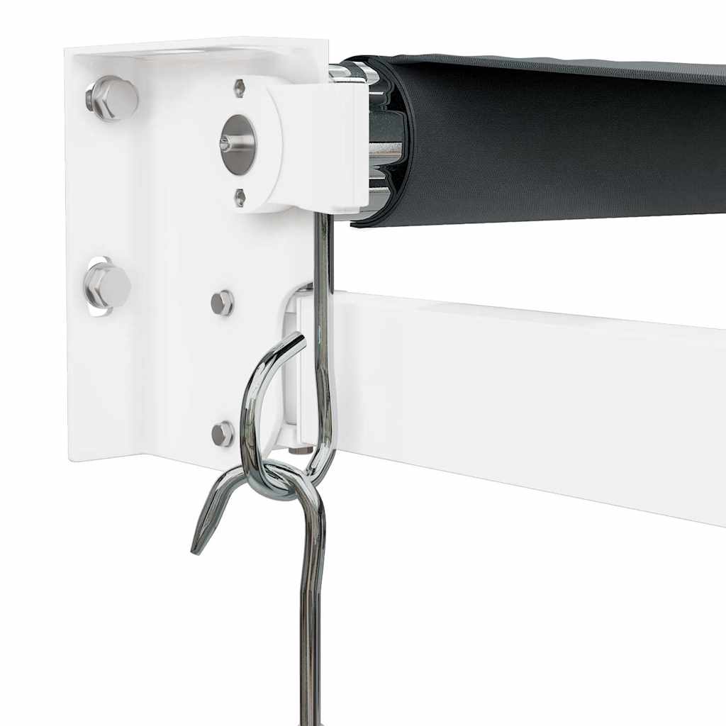 Tenda da Sole Retrattile Antracite 5x3 m in Tessuto e Alluminio