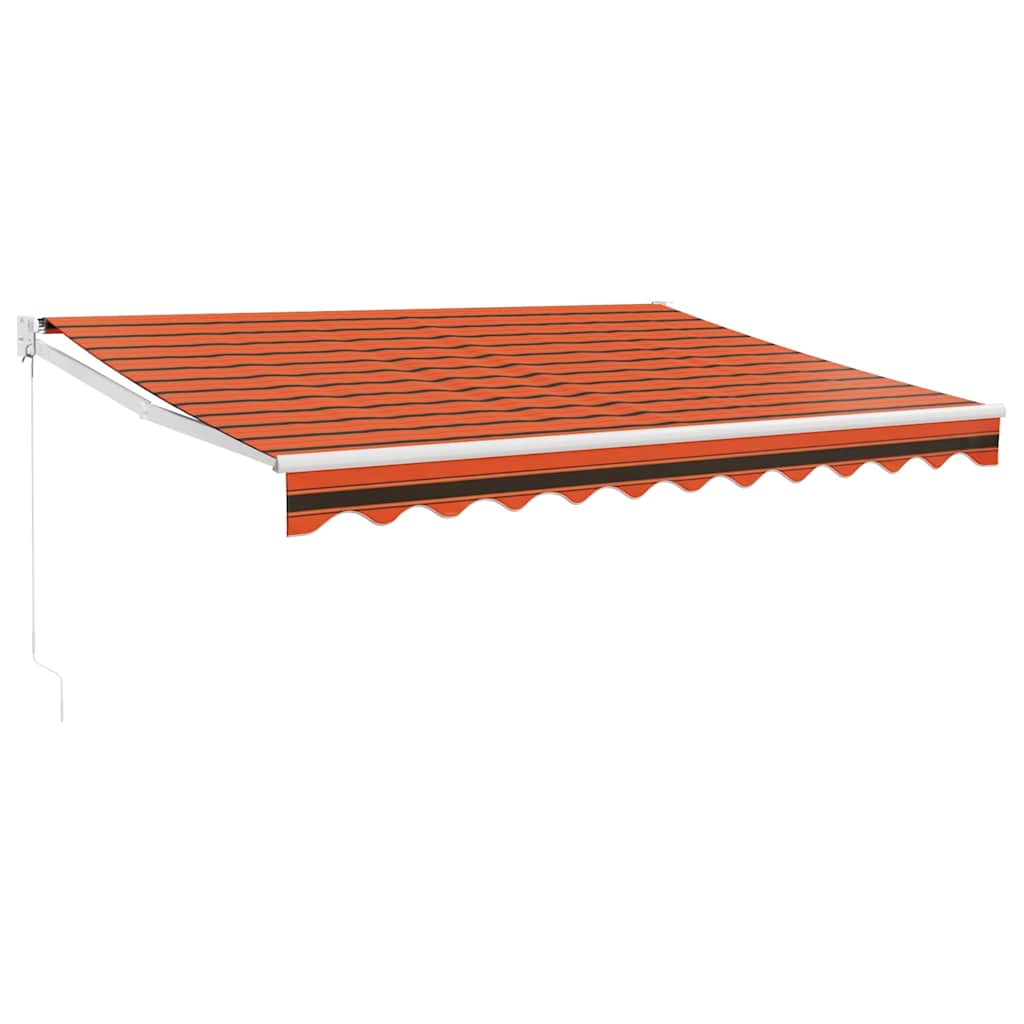 Tenda Retrattile Arancione Marrone 3,5x2,5m Tessuto e Alluminio