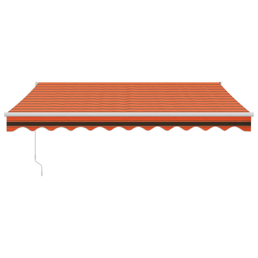 Tenda Retrattile Arancione Marrone 3,5x2,5m Tessuto e Alluminio