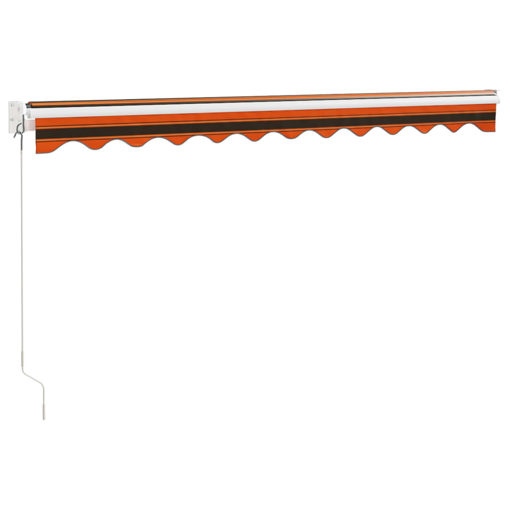 Tenda Retrattile Arancione Marrone 3,5x2,5m Tessuto e Alluminio