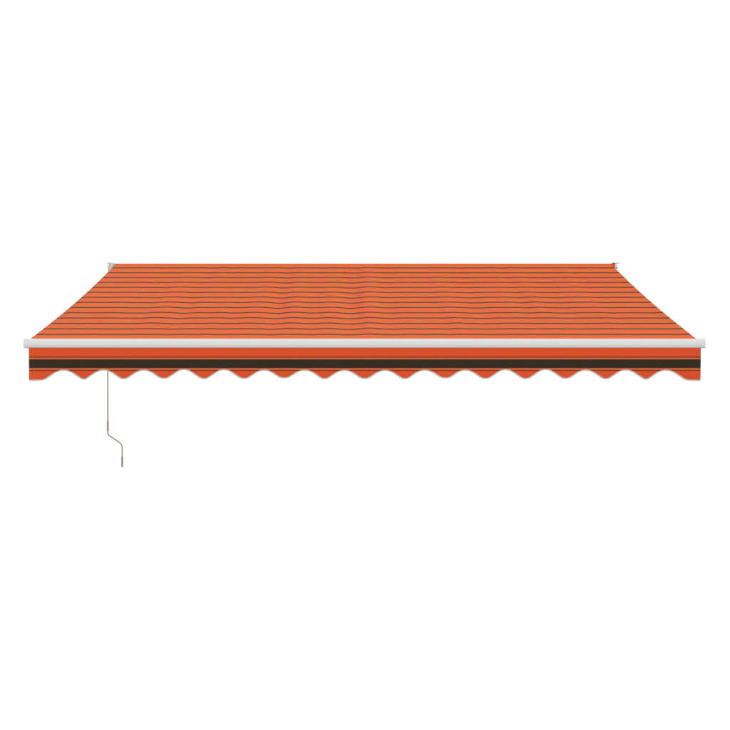Tenda Sole Retrattile Arancione Marrone 4x3m Tessuto Alluminio