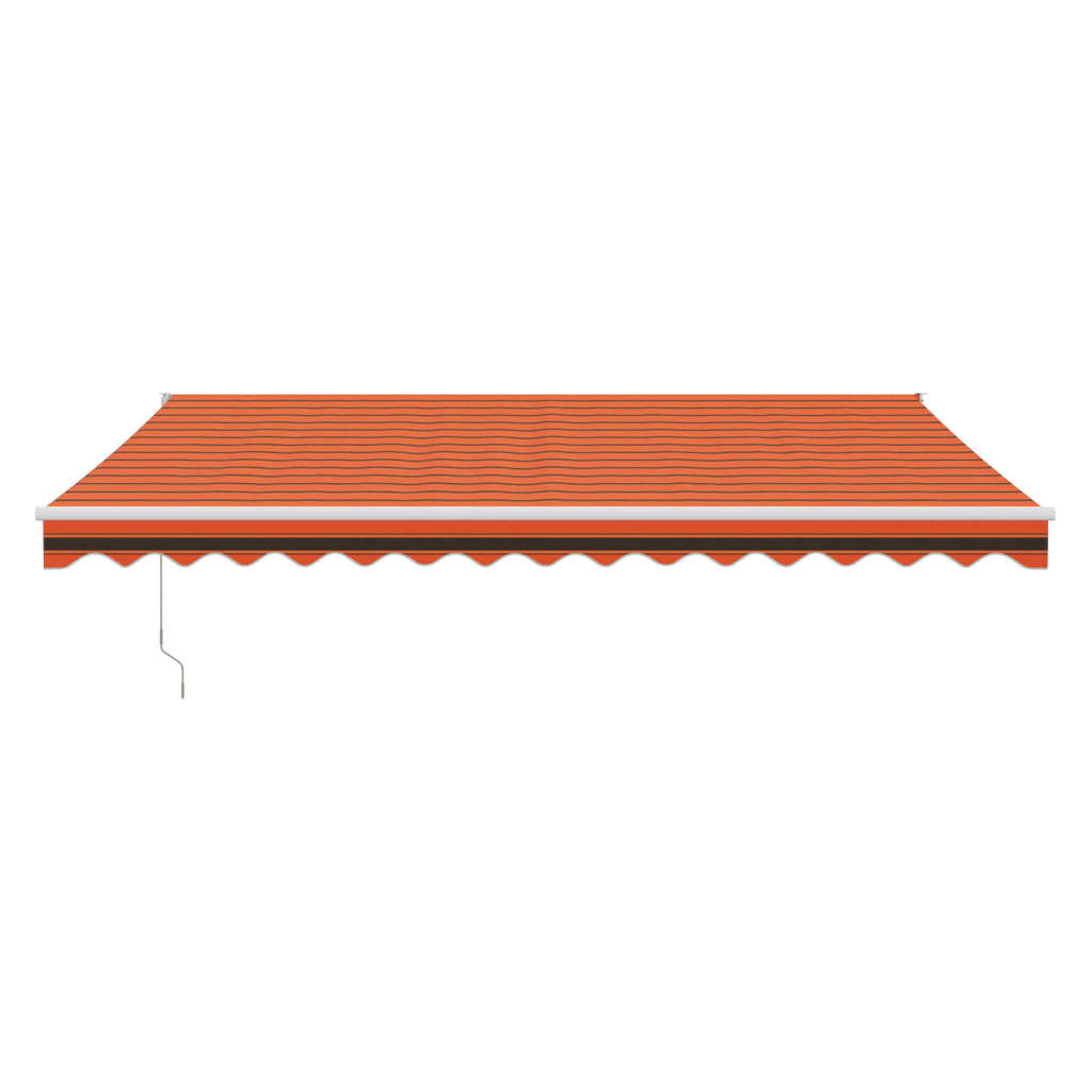 Tenda Retrattile Arancione Marrone 4,5x3 m Tessuto e Alluminio