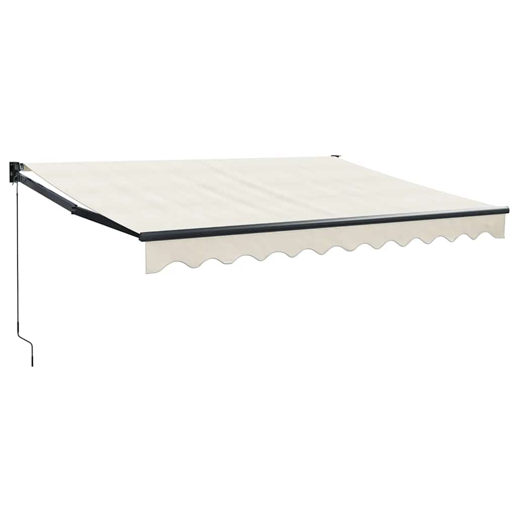 Tenda da Sole Retrattile Crema 3x2,5 m in Tessuto e Alluminio