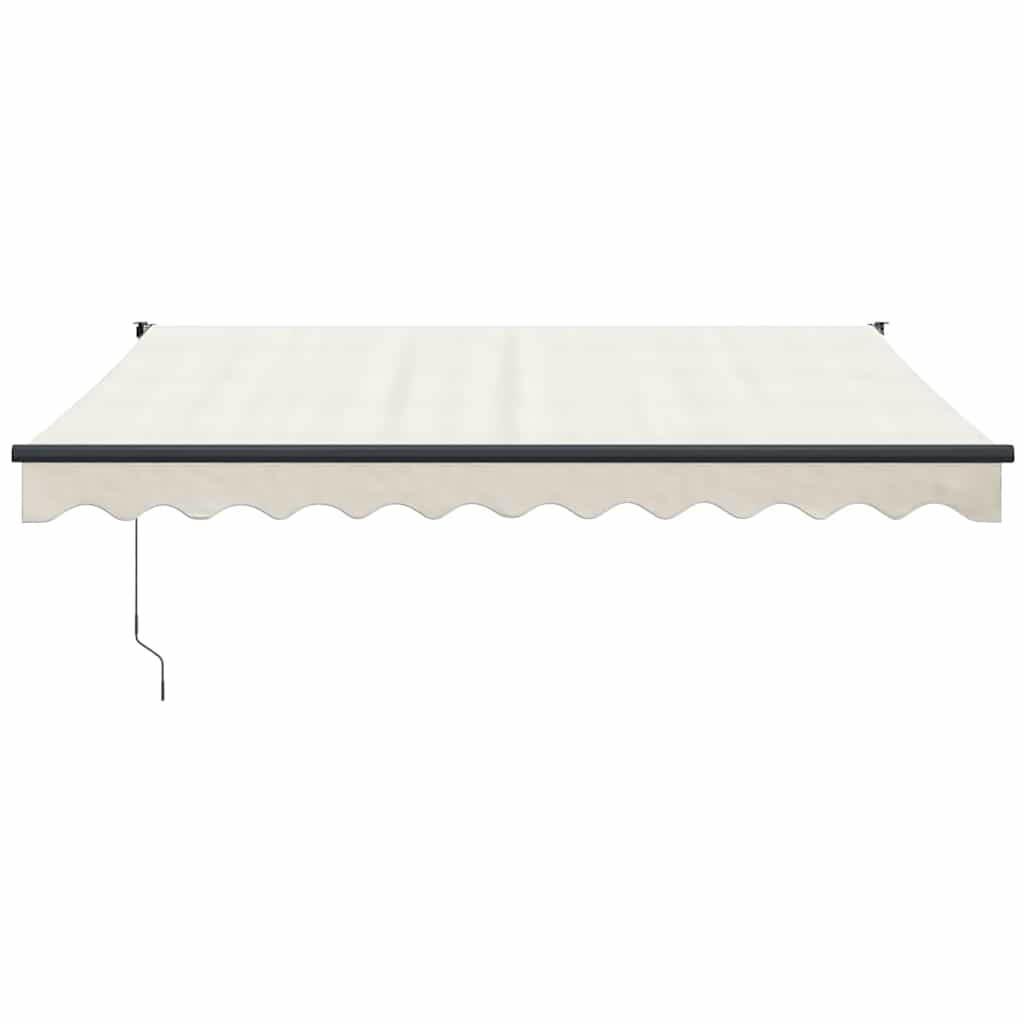 Tenda da Sole Retrattile Crema 3x2,5 m in Tessuto e Alluminio