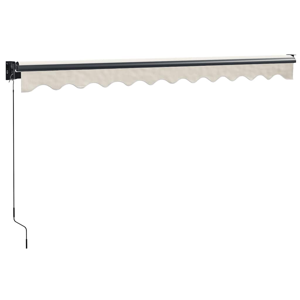 Tenda da Sole Retrattile Crema 3x2,5 m in Tessuto e Alluminio