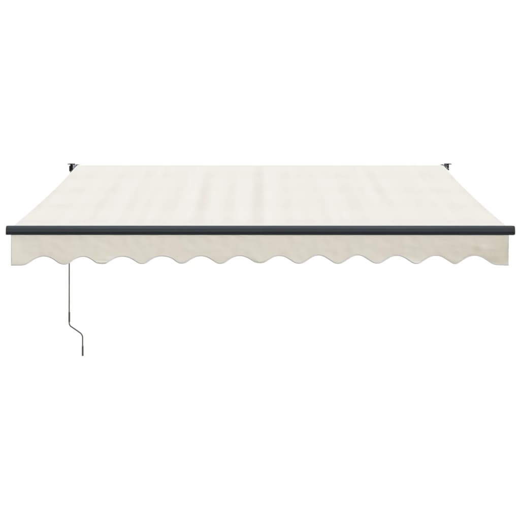 Tenda da Sole Retrattile Crema 3,5x2,5 m in Tessuto e Alluminio