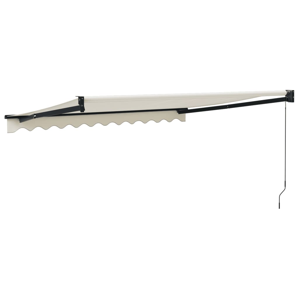 Tenda da Sole Retrattile Crema 3,5x2,5 m in Tessuto e Alluminio