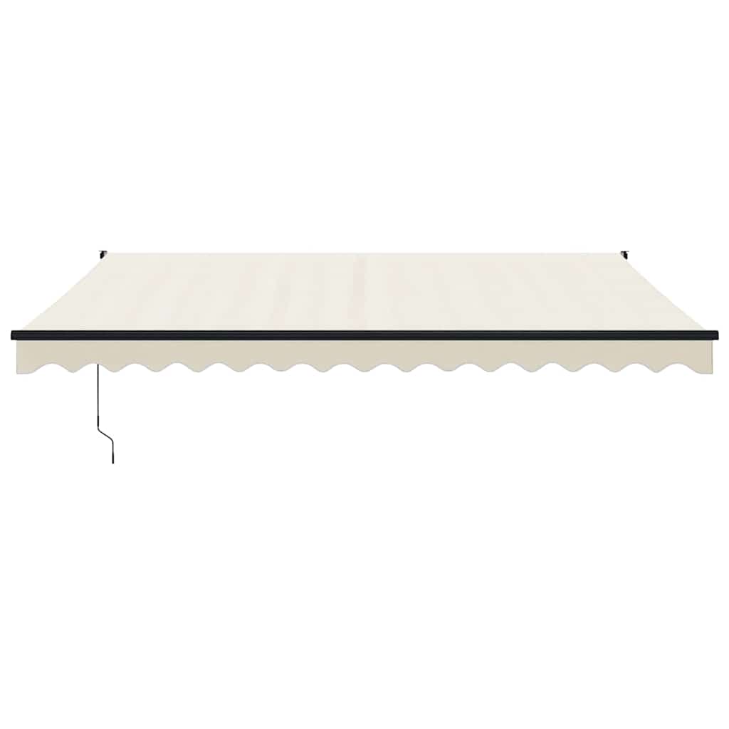 Tenda da Sole Retrattile Crema 4x3 m in Tessuto e Alluminio