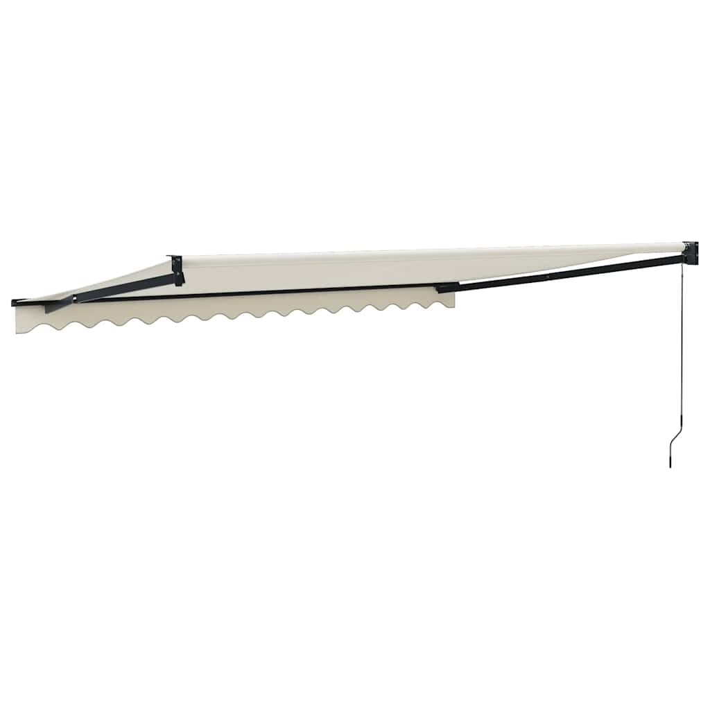 Tenda da Sole Retrattile Crema 4x3 m in Tessuto e Alluminio