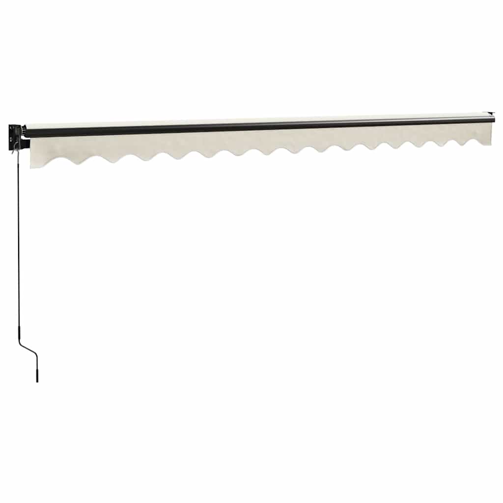 Tenda da Sole Retrattile Crema 4x3 m in Tessuto e Alluminio