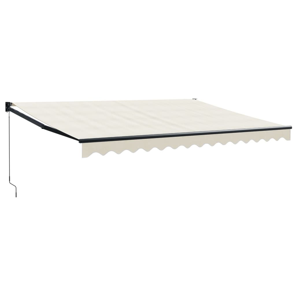 Tenda da Sole Retrattile Crema 4,5x3 m in Tessuto e Alluminio