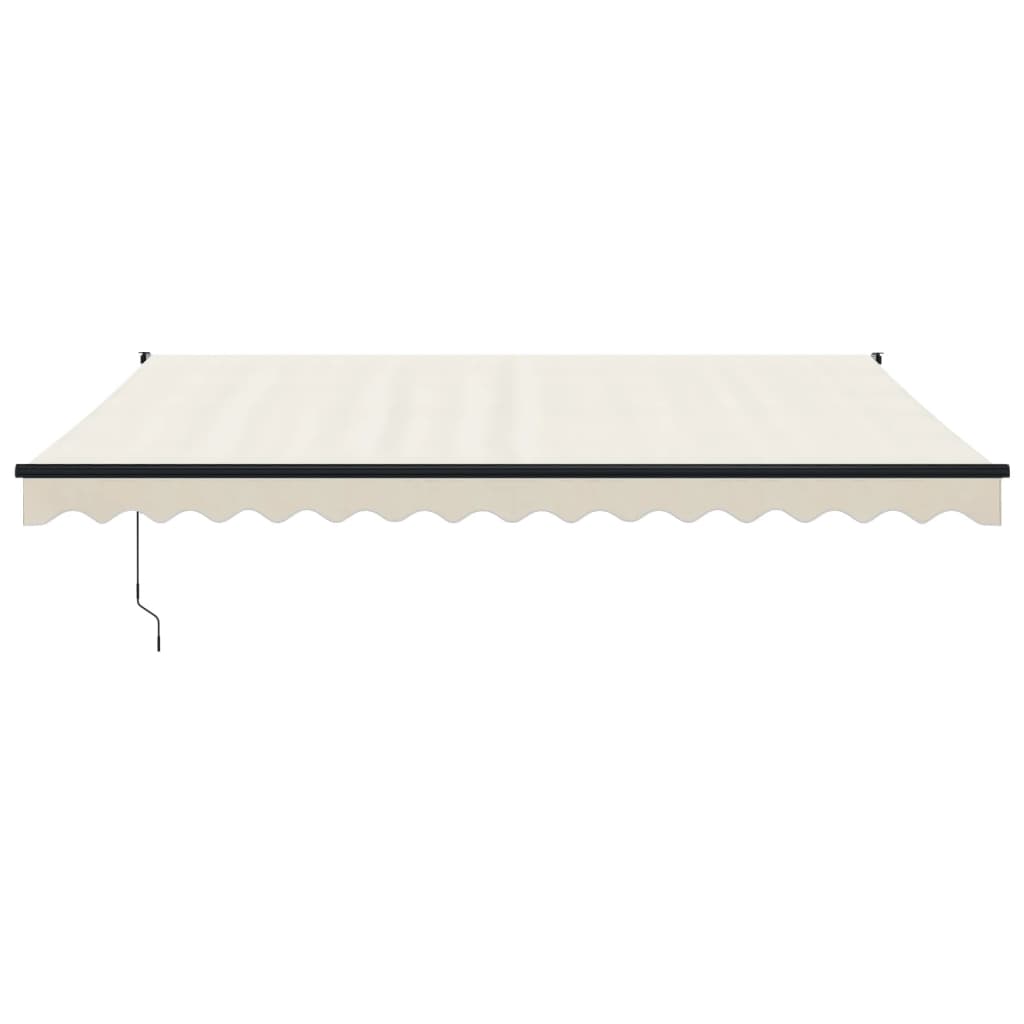 Tenda da Sole Retrattile Crema 4,5x3 m in Tessuto e Alluminio
